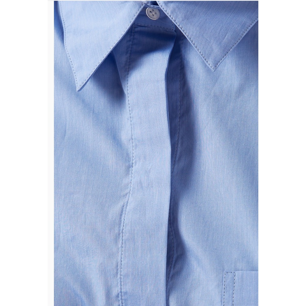 TWP Blue Ex-Boyfriend Button Down Shirt Italian Cotton XS Oversize Luxury Office - Picture 13 of 13
